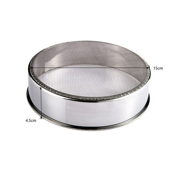 asddcavvf Stainless Steel Sieve Cup Screen Mesh Powder Flour Colander Sieve Hand Crank Baking Sheets for Oven Nonstick Paper Baking Pan Organizer