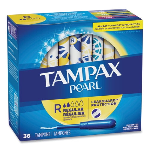 Pearl Tampons, Regular, 36/Box Pearl Tampons, Regular, 36/Box