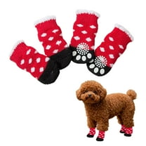 Pet's Clothes Christmas Pet Clothes Dog Cat Socks Scratch Washable Breathable Pet Footwear For Indoor Outdoor Comfort