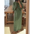 thumbnail image 4 of Jaimenalin Women 2 Piece Skirt Sets Oversized Long Sleeve Top and Maxi Skirts Travel Vacation Set Green S, 4 of 7