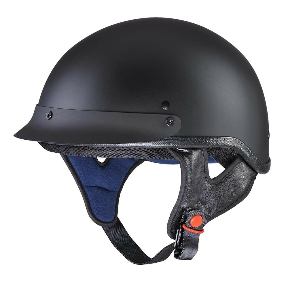 G-AVERIL Half Motorcycle Helmet Cruiser Micrometric Buckle DOT Certified Skull Pattern C 