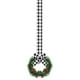thumbnail image 1 of 6pc Christmas Cabinet Wreath Ribbon 3.94 Inch Mini C Window Christmas Wreath With Berry Bow, 1 of 6