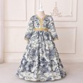 thumbnail image 1 of LOVZFMLL Fashion Girls' Summer Short Sleeve Ruffled Pockets Round-Neck Printed Dress, 1 of 9