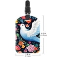 thumbnail image 6 of Square 2Pack PU Leather Peace Dove Cruise Luggage Tag with Privacy Cover and Name ID Tag for Travel Handbags Backpacks Luggage Tags, 6 of 6