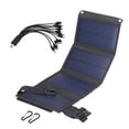 thumbnail image 2 of Seitruly Paneles solares USB plegables, 5V, IP65, impermeable, portátil, para el hogar, cargador de teléfono móvil, placa de carga de banco Electrónica Negro, 2 of 6