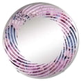 thumbnail image 2 of Designart "Whimsical Pink Waters on the World Map I" World Map Spiral Round Wall Mirror - Map Oval Printed Decorative Mirror - Multiple Color Options, 2 of 5