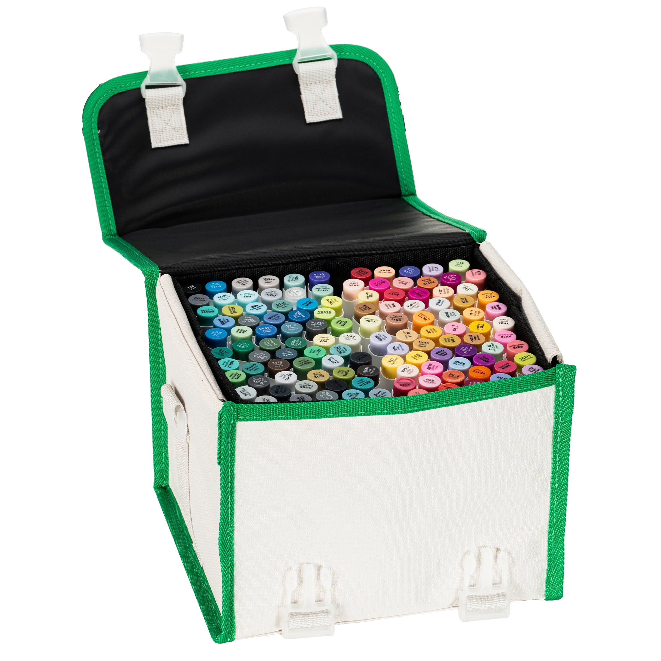 Ohuhu 120-Color Alcohol-Based Markers with 1 Colorless Blender – Dual Tips (Brush & Chisel), Modern & Unique Packaging