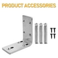 thumbnail image 3 of TABLZONE Stainless Steel Corner Shelf Supports Angle Brackets for Living Room Projects, 1-Pack Hardware Accessories, 3 of 8