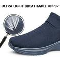 thumbnail image 5 of vibdiv Mens Walking Shoes Non Slip Casual Shoes Lightweight Breathable Sneakers Navy Blue Size 12, 5 of 8