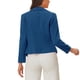 thumbnail image 3 of Blazer abierto para mujer Inspire Chic, chaqueta de traje corta para el trabajo en verano, azul lago, sólido, talla M, 3 of 6