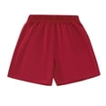 thumbnail image 6 of RRMuAzgs Girls Sweat Shorts Solid Color Elastic Waist Casual Athletic Shorts Basketball Sports Shorts for 4-15 Years, 6 of 8