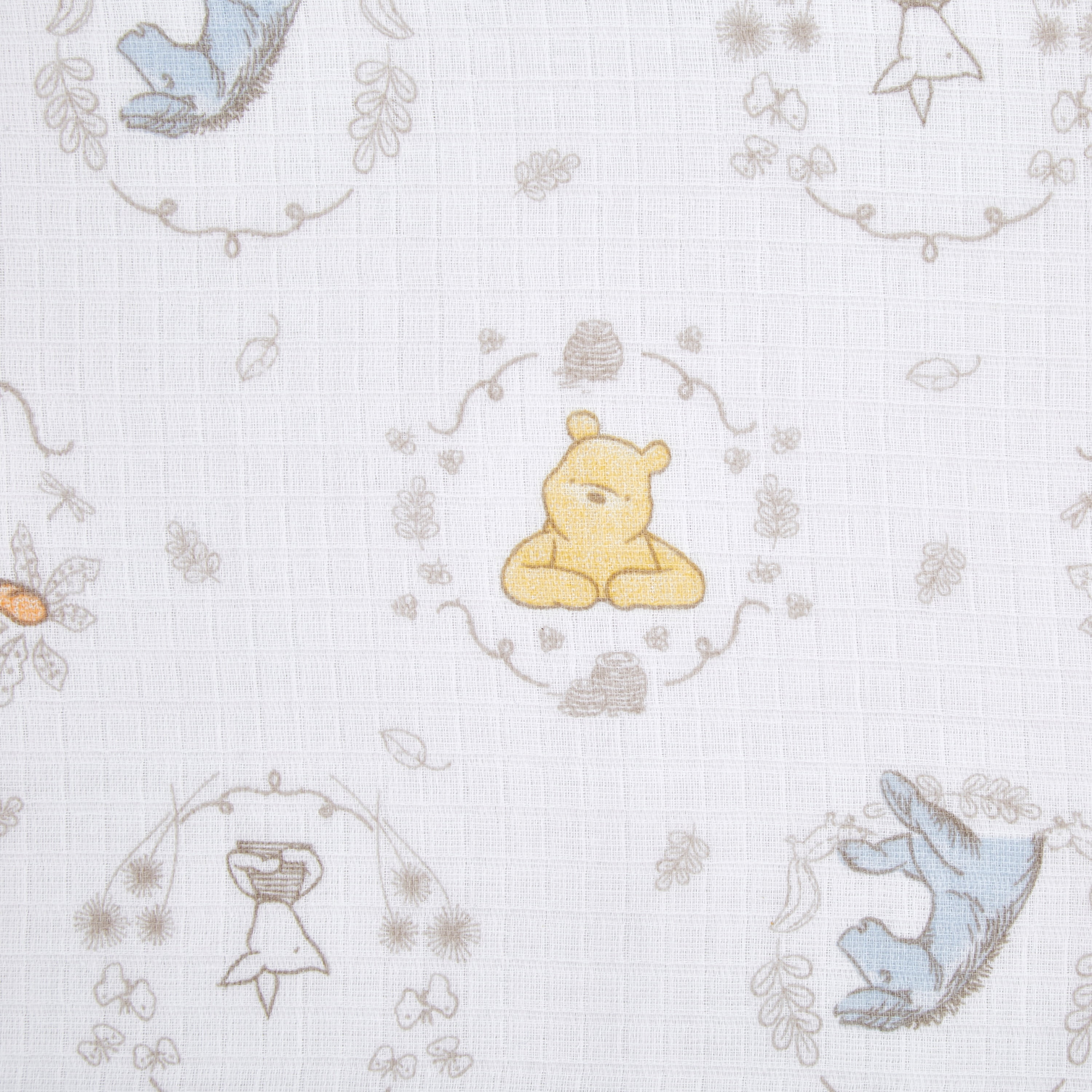 aden + anais x Disney Baby, Cotton Muslin Swaddle Blanket, Winnie the Pooh, Unisex, Infants, 4-Pk