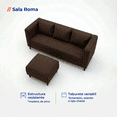 thumbnail image 3 of LASE Muebles Sala Roma Sofá con Otomán Adaptable con Cojines Oxford, 3 of 7