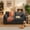 Gray, variant on 75" Corduroy Cloud Loveseat, Modern Oversized Sofa with Double Layer Cushions – Deep Seat Soft Fabric Couch for Living Room, Gray