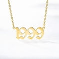 thumbnail image 4 of Collar de acero inoxidable con colgante de año de nacimiento 1985 para mujer y hombre, gargantilla con fecha y número, joyería conmemorativa, regalo, 4 of 4