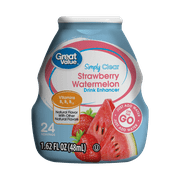 (10 pack) Great Value Simply Clear Drink Enhancer, Strawberry Watermelon, 1.62 oz, 10 Pack