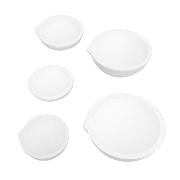 Crisoles Platos de Derretimiento, 5 Piezas establecidas 5 Tamamosos Diferentes de Cuarzo Resistente Tazas de Platón de Crisol