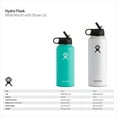 thumbnail image 2 of Hydro Flask 32 oz Double Wall Vacuum Insulated Stainless Steel Sports Water Bottle, Wide Mouth with BPA Free Straw Lid, Raspberry, 2 of 8