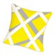 thumbnail image 3 of Funda de cojín de terciopelo con diseño geométrico cuadrado y ribete dorado, 18 x 18 pulgadas 2, 3 of 5