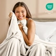 thumbnail image 5 of Bare Home Microplush Fleece Blanket - 300 GSM - Fuzzy Microfleece - Soft & Plush - King, Vanilla, 5 of 10
