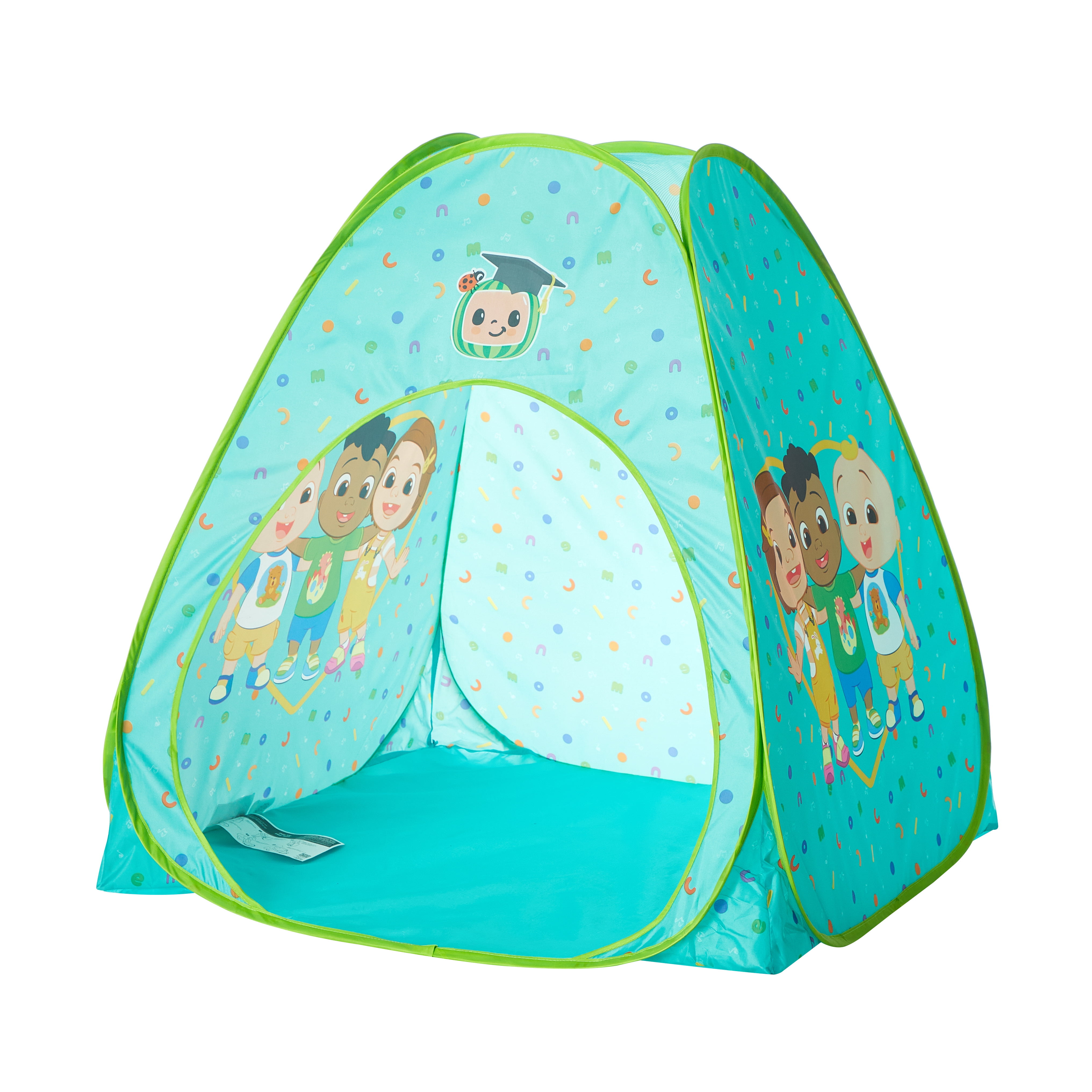 3pc Tent Set with Pillow and Flashlight, Aqua, Unisex