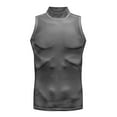 thumbnail image 2 of Leesechin Mens Mock Turtleneck Tank Tops Quick Dry Sports Fitness Tops Sleeveless Compression Shirt Sports Base Layer Tank Top, 2 of 5