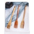 thumbnail image 3 of BESTONZON 2Pcs Long Handle Wooden Fork Large Mixing Fork Cooking Forks Wood Cookware, 3 of 6