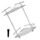 thumbnail image 2 of Canasta de esquina Estante de almacenamiento de aluminio para baño Organizador de cocina de perforación libre montado en la pared, Plateado Methold HA004468-02B, 2 of 6