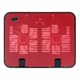 thumbnail image 1 of EeaseMX Enfriador para portátil de 14 pulgadas, 5 V, doble ventilador, USB, externo, almohadilla de enfriamiento, soporte delgado, panel metálico silencioso (rojo), 1 of 7