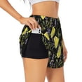 thumbnail image 2 of Disketp Lavender Flowers Print Women's Shorts Workout Shorts for Athletic Gym Running Shorts with Phone Pockets X-Large, 2 of 8