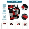 thumbnail image 6 of Red Black Color Block Table Runner, Geometric Square Abstract Art Kitchen Table Runners Dress Scarves for Table Decorations Party/Restaurant/Indoor Outdoor Use, 13x120in, 6 of 9
