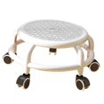 thumbnail image 2 of Taburete de ruedas universal, taburete de asiento de rodillo bajo, cambio de zapatos móvil, taburete giratorio de 360  degree de bajo ruido para barbería, Gris Sunnimix Asiento rodante bajo, 2 of 8