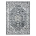 thumbnail image 2 of Garvee 8x10 Persian Boho Rug Medallion Distressed Area Rug Soft Foldable Thin Rug Anti-Slip Non-Shedding Carpet for Dining Room Home Office, Gray, 2 of 8