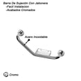 thumbnail image 2 of Barra de Seguridad Baño Alfa Agarradera con jabonera Acero Inoxidable Cromado 42 cm, 2 of 3