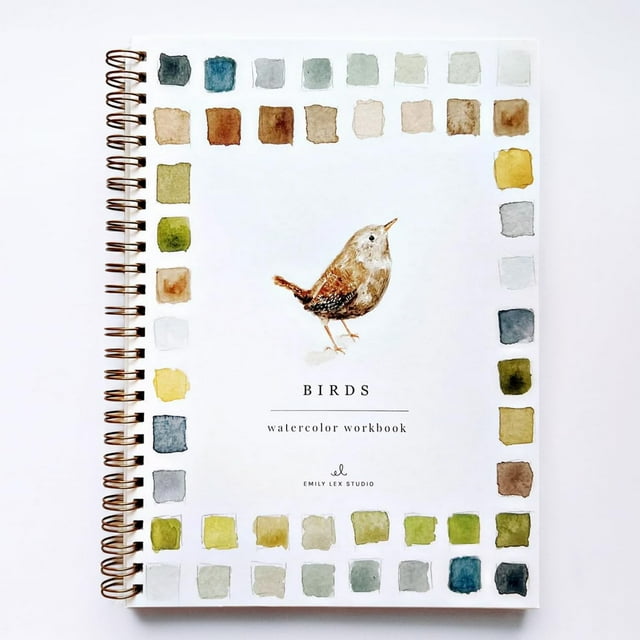 Cuaderno de acuarela Emily Lex Studio Birds con 12 ilustraciones
