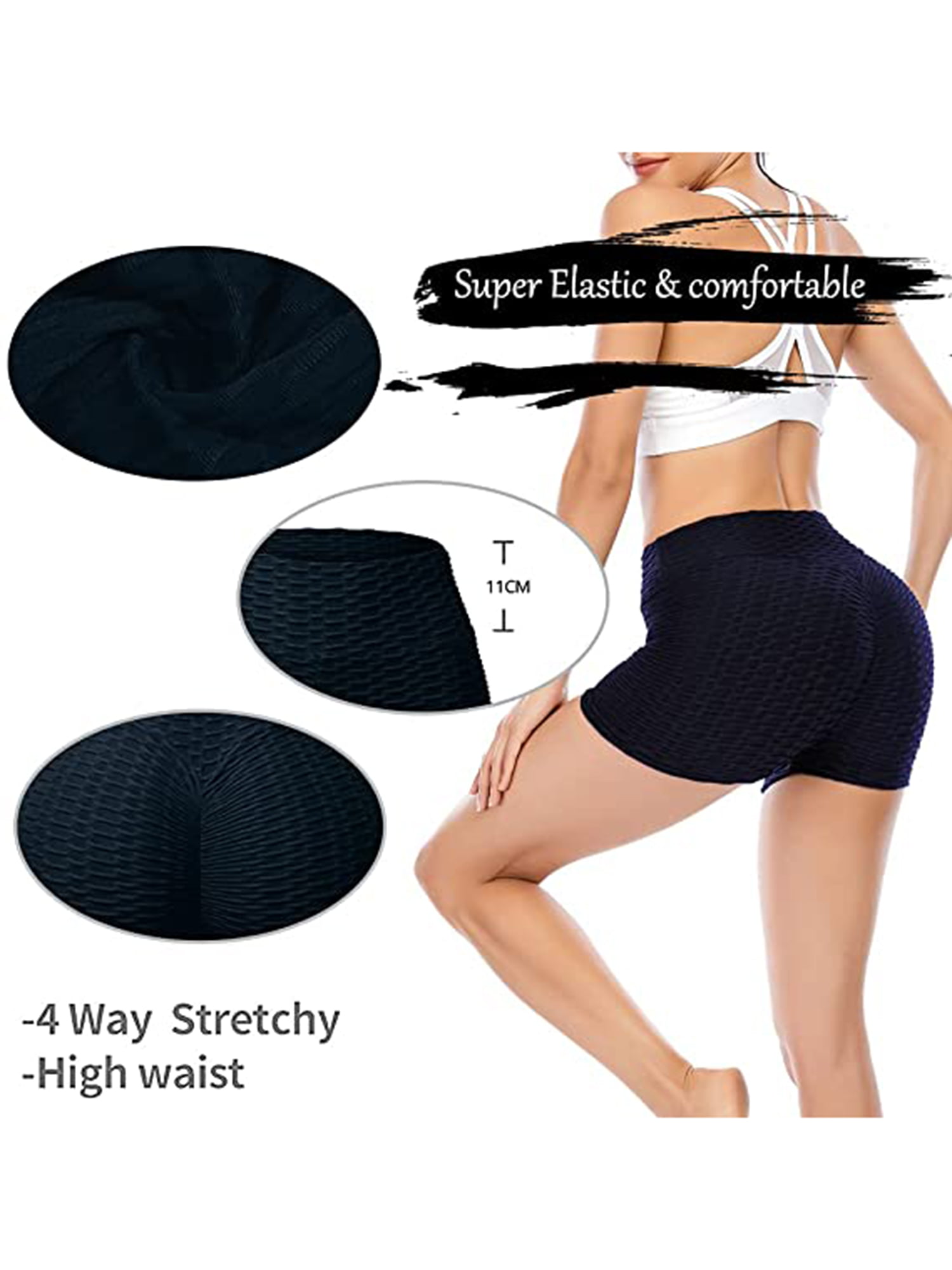 Short de Sport Femme Taille Haute sans Couture Push-up - Stretch et  Respirant - Short Seamless Butt Lift pour Fitness Gym Yoga Running Crossfit  : : Mode
