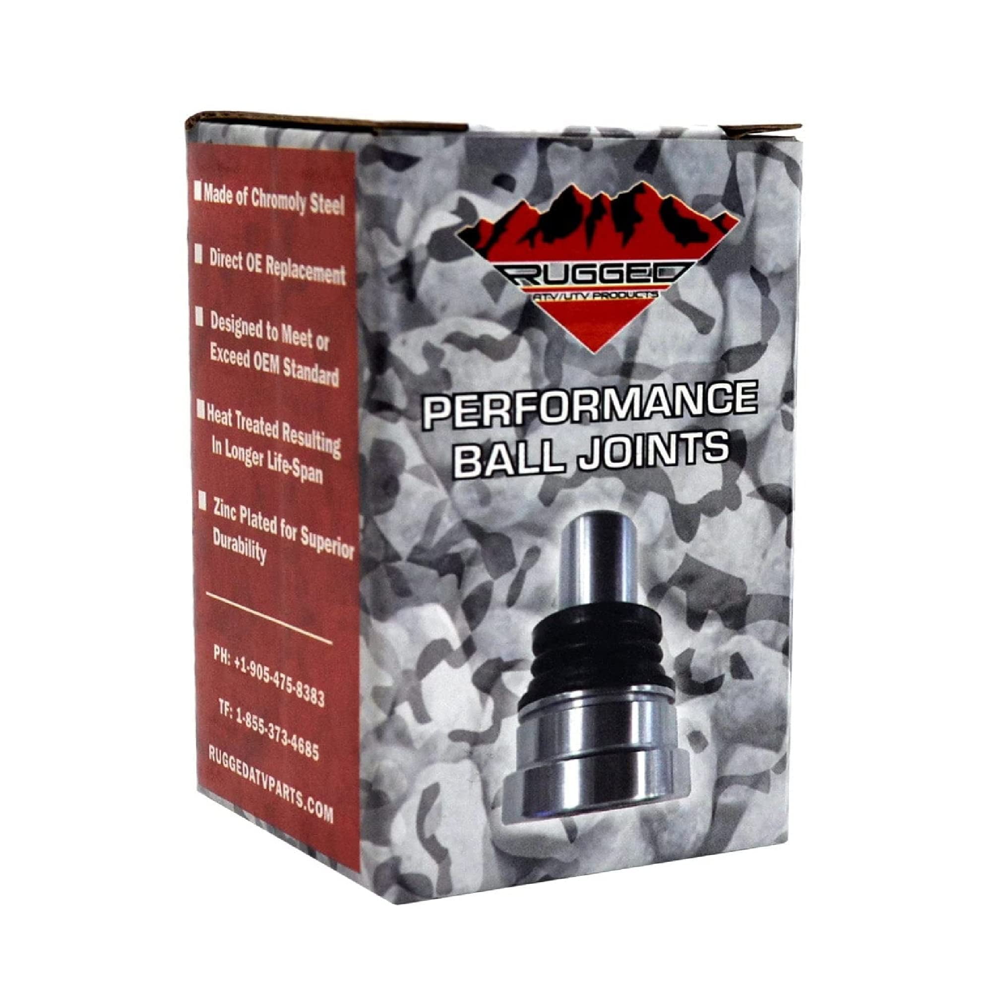 Rugged Lower/Upper Ball Joint for (2000-23) Kawasaki Mule/Prairie/KFX/Brute Force/Teryx4/Teryx/KAF, Made of Chromoly Steel, Zinc Plated for Longer Life Span, Heat Treated to Increase Strength