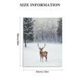 thumbnail image 3 of ONETECH Reindeer Christmas Decor Deer Canvas Wall Art Elk Pictures Snowy Winter Forest Artwork Scenic Nature Print Animal Poster Christmas Wall Decorations for Farmhouse Home 16x20 in, 3 of 5