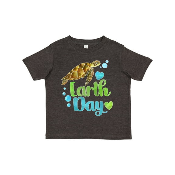 Inktastic Earth Day Sea Turtle and Hearts Boys or Girls Toddler T-Shirt