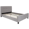 thumbnail image 1 of Tribeca Full Size Tufted Upholstered Platform Bed in Light Gray Fabric, 1 of 6