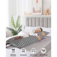 thumbnail image 4 of Black White Stripe Body Pillow Covers, Modern Minimalist Geometric Striped Soft Bed Throw Pillowcases Breathable Cooling Long Lumbar Body Pillow Sham Cover for Bed Sofa 20''x54'', 4 of 7