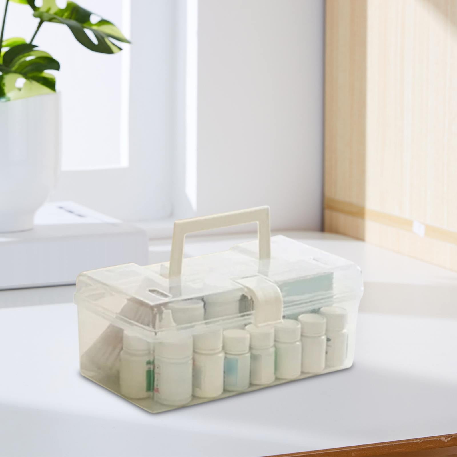 witspace Portable Clear Plastic Storage Container Box, Storage Bins with Latching Lids, Clear Storage Box with handle Stackable Storage Containers for Organizing Crafts, Tools (7.67*4.33*4.52 Inches)