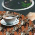 thumbnail image 3 of Ambesonne Leaf Print Fitted Round Tablecloth, Foliage of Leaves Jungle, 56"- 60" Diameter, Cinnamon Sage Green Umber, 3 of 5
