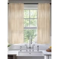 thumbnail image 2 of Orange Brown Sheer Curtains 72 Inch Length 2 Panels Set, Modern Abstract Art Ombre Striped Voile Window Treatment Rod Pocket Curtains Sheers Drapes for Bedroom/Living Room/Kitchen 52"x72"x2, 2 of 7