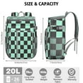 thumbnail image 3 of Vintage Checkered Cooler Backpack - 20L Insulated Soft Cooler Bag with Long-Lasting Cold Retention for Camping, 3 of 5