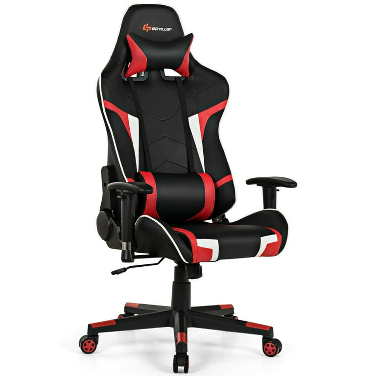 Goplus Ergonomic Gaming Set Computer Desk and Massage Chair with Monitor Shelf and Power Strip Walmart