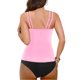 thumbnail image 4 of Trajes de baño Amzcrzy Tankini para mujer, trajes de baño, moda para mujer, bikini sólido sin mangas, traje de baño push-up, traje de baño acolchado, conjuntos de blusa de traje de baño rosa, S, 4 of 6