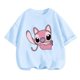 thumbnail image 3 of 2024 Nueva camiseta de Stitch Anime Verano Múltiples camisetas de algodón de moda para niños Cuello redondo Casual Manga corta Estampado Camisón, 3 of 5
