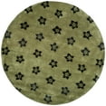 thumbnail image 4 of SAFAVIEH Soho Liam Floral Wool Area Rug, Sage/Black, 6' x 6' Round, 4 of 10