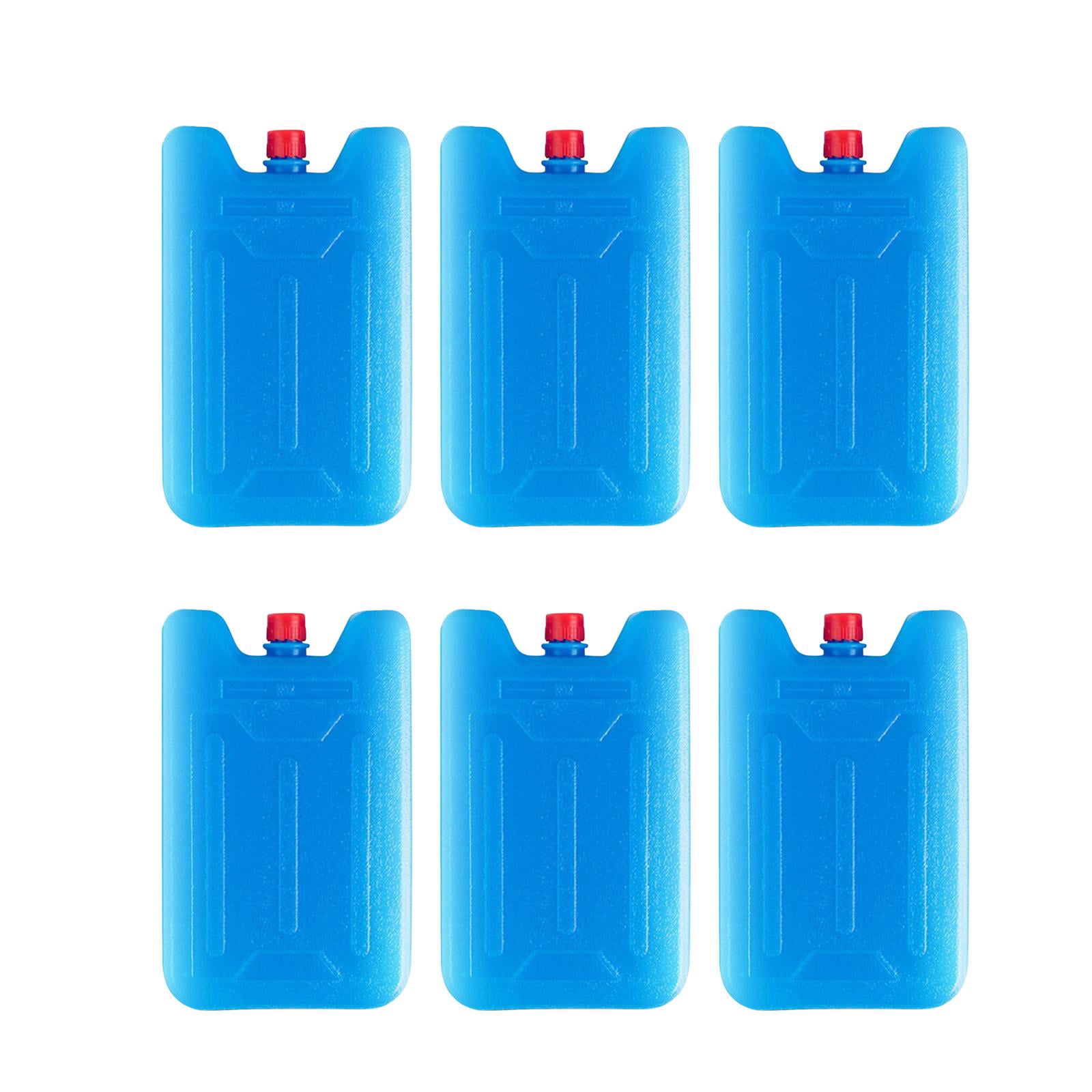 6 Pieces Freezer Packs, Ice Blocks Cooling Elements that Simply Stays for Longer Travel Blocks Ice Packs for Travel 18cmx12cmx3.5cm